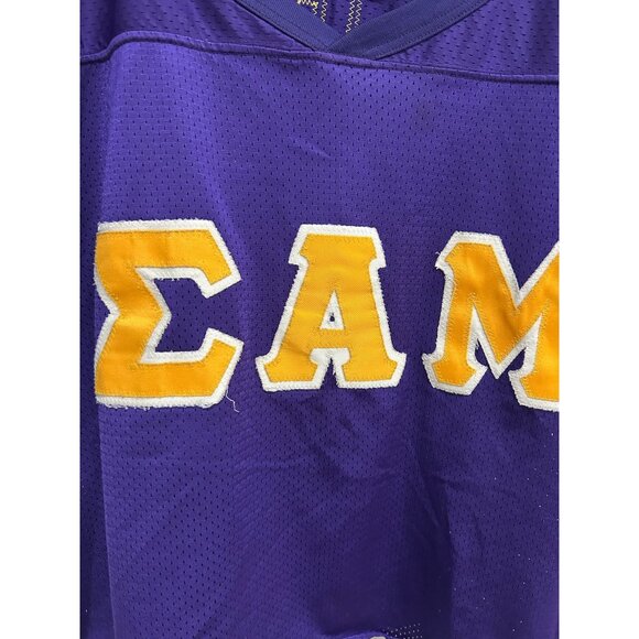 Vintage Bike Sigma Alpha Mu Fraternity Jersey Purple Sz XL Mesh Football - Picture 4 of 9